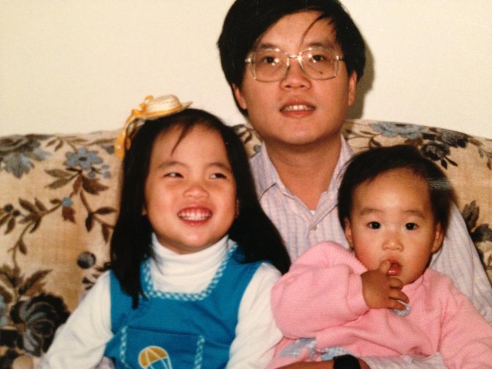 Caroline, my dad and me